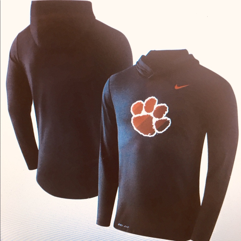 Nike Clemson long sleeve hoody tee new w/tags
